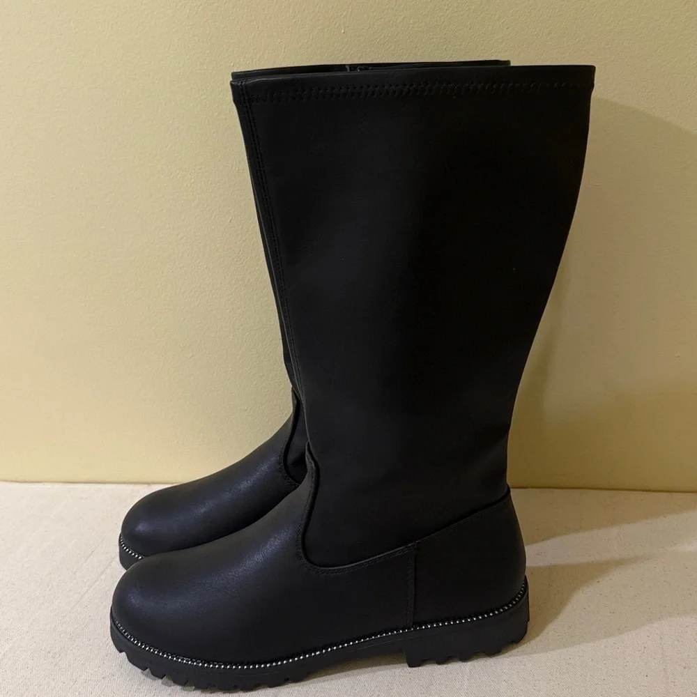 Trinity Black Shoes Girls Boots Girls Size 6 running bigger | wide calf